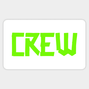 Crew Gaffer BIG front Green Sticker